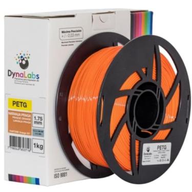 Imagem de Filamento Impressora 3d Petg Dynalabs 1.75mm 1kg Cor Laranja Praga