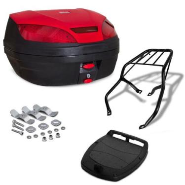 Imagem de Baú Bauleto De Moto 52 Litros Pro Tork Com Bagageiro Honda Biz 125 200