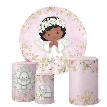 Imagem de Trio Capas Cilindro + Painel Redondo 1,50m Batizado - Fadrix, K1BTZ012