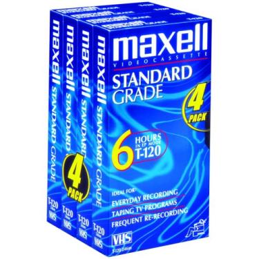 Imagem de Maxell Fitas Vhs Std-T-120 4 Pacotes