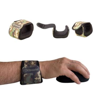 Imagem de Mousepad Ergonômico com Apoio de Punho p Teclado Mouse Notebook Descanso Pulso Digitação Munhequeira Ajustável Dor Tendinite Conforto e Eficiência Premium Liberdade Movimento Portátil (Camuflado)