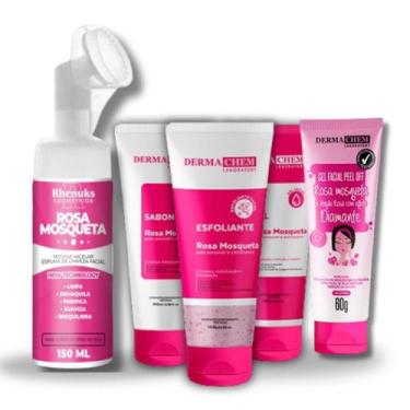 Imagem de Kit Skincare Rosa Mosqueta Dermachem, Mousse Micelar Rosa Mosqueta Rhe