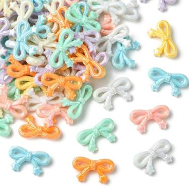 Imagem de UR URLIFEHALL 200 peças aleatórias opacas contas de acrílico laço banhado a arco-íris com contas de estrela a granel para pulseira, brincos, colar, chaveiros, pingentes de telefone