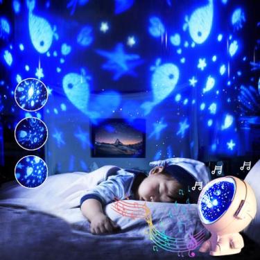 Imagem de Mini Astronauta Galaxy Projetor Noite Luz Quarto Luminária Crianças Us