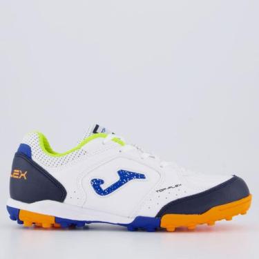 Imagem de Chuteira Joma Top Flex Society Juvenil Branca, 33