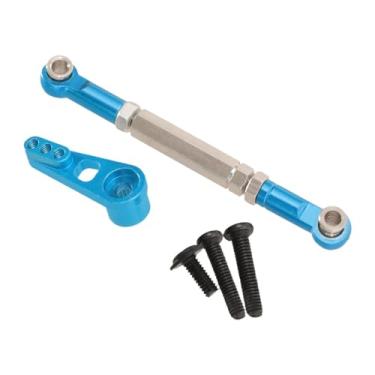 Imagem de Yunhgft Braço de Direção Ajustável em Alumínio, Robusto E Resistente Ao Desgaste, Haste de Tração de Metal para Kit de Atualização 104001 1/10 RC, Azul