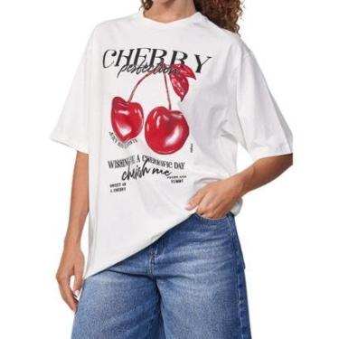 Imagem de Camiseta Colcci Oversized Estampada Feminina-Feminino