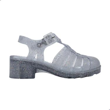Imagem de Sandália Mini Melissa Possession Heel Infantil  Vidro Glitter Azul