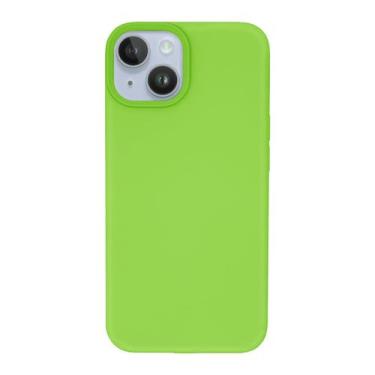 Imagem de Capinha Silicone Aveludado Compatível com iPhone 14 Plus - GCM, Verde