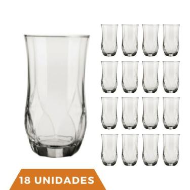 Imagem de Jogo 18 Copos Ópera Transparente Redondo 360ml Durável Nadir - NADIR F