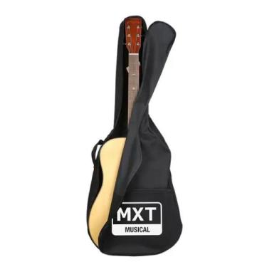 Imagem de Capa Bolsa Para Violão Preta Com Alça Ombro Mxt 106x41cm
