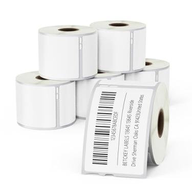 Imagem de BETCKEY - Substituição de etiqueta removível de filme para DYMO 30324 (2-1/20.3 cm x 2-3/10.2 cm), resistente à água grande etiqueta multiuso, compatível com impressoras DYMO 450, 4XL e Zebra [6 rolos