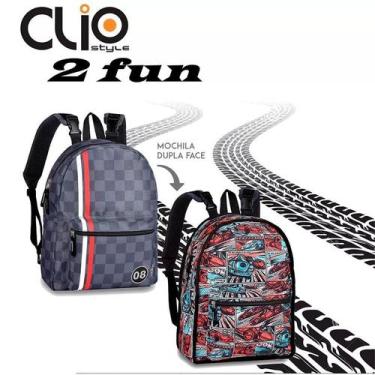Imagem de Mochila De Costas Dupla Face 08 Masculina Cinza - Clio