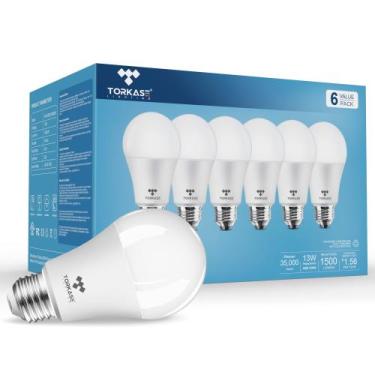 Imagem de Lâmpada LED Torkase A19 13W (equivalente a 60W/80W/100W), pacote com 6