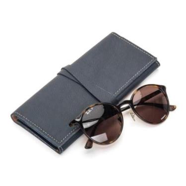 Imagem de Estojo Compacto Couro Legítimo Para Óculos e Itens Pessoais - Bertoni,