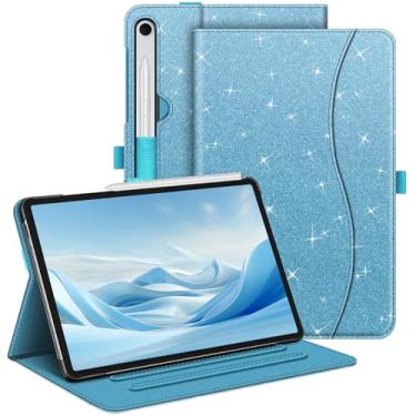 Imagem de Fintie Capa para Samsung Galaxy Tab S10 Lite / S10 FE/ S9 FE 5G 10,9 polegadas/Tab S9 11 polegadas com suporte para caneta S, capa protetora de visualização em vários ângulos com bolso, hibernar