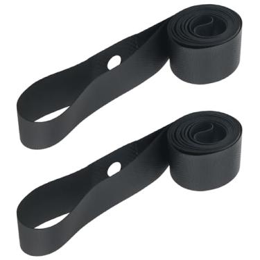 Imagem de ZZLZX 2 peças tiras pretas para aro de bicicleta 73 cm 25 mm fita elástica de nylon para pneu almofada protetora para bicicleta de montanha