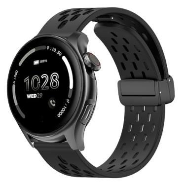 Imagem de Lamshaw Compatível com pulseiras Cubitt Viva Pro, pulseiras substituíveis de silicone respirável de liberação rápida compatíveis com o relógio inteligente Cubitt Viva Pro, Viva, Aura Pro, Aura (preta