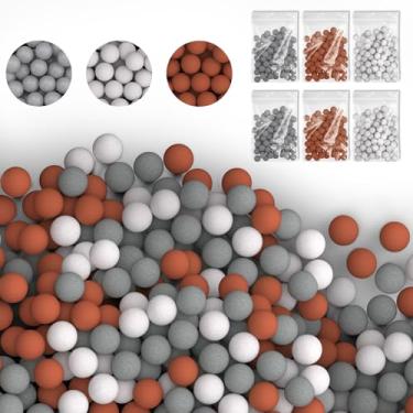 Imagem de Grânulos de pedra de filtro de cabeça de chuveiro de substituição, 6 pacotes de contas de chuveiro mineral aniônico, bolas de pedra universais para chuveiro doméstico para filtragem de água, refis de