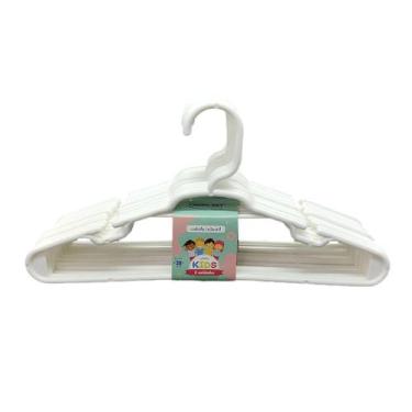 Imagem de Kit 90 Unidades Cabides Infantis Reforçado Roupa Infantil Bebê - Triop