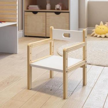 Imagem de Cadeira Infantil Evolutiva 4 Estágios Wave Casatema Branco/Natural