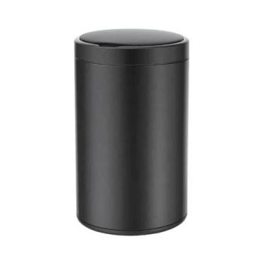 Imagem de Lixeira Automática Redonda Inox Preto 40 Litros Com Sensor - Globalmix