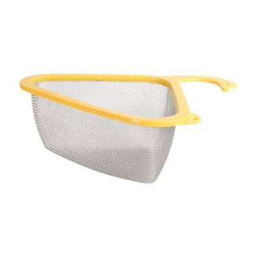 Imagem de KiBcsLic Cesta de pia em formato de cisne, coletor de resíduos de alimentos, escorredor de canto multifuncional, cesta de drenagem para RV, bar, fazenda, hotel, Amarelo