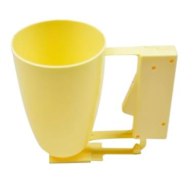 Imagem de FytStycale Distribuidor de massa para cupcake, utensílios de cozinha para assar, máquina de fazer almôndegas para waffles, doces, biscoitos, muffins e panquecas, Amarelo