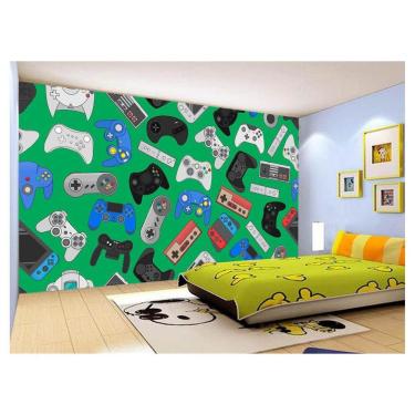 Imagem de Papel De Parede 3D Infantil Controle Game Jogo 3,5M Azs236