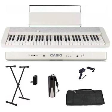 Imagem de Teclado Casio Casiotone CT-S1 61 teclas Bluetooth Branco + Suporte + C
