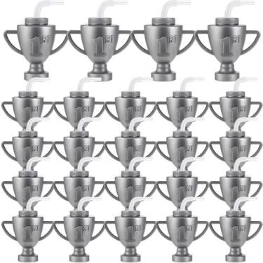Imagem de Copos de troféu Amyhill Race Car 12 unidades de 350 ml com canudos e t