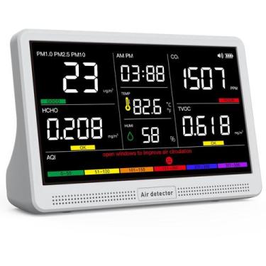 Imagem de Monitor de qualidade do ar YNAK 16 em 1 interno CO2, TVOC, PM2.5 branc