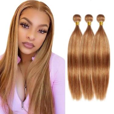 Imagem de Extensões de cabelo GveoxVO Honey Brown Highlight 35-45cm