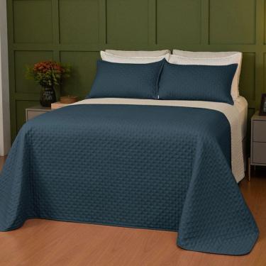 Imagem de Cobreleito King Lavive Comfy 03 Peças Toque De Pluma Azul