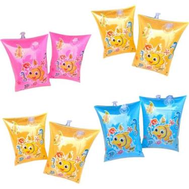 Imagem de kit 4 boia de braço infantil inflavel proteção para piscina crianças b