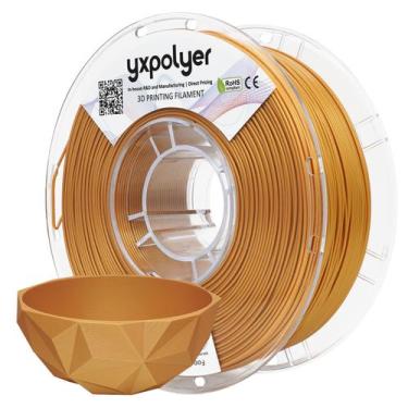 Imagem de Filamento termoplástico Yxpolyer PLA 1,75 mm 1 kg Food Safe Gold
