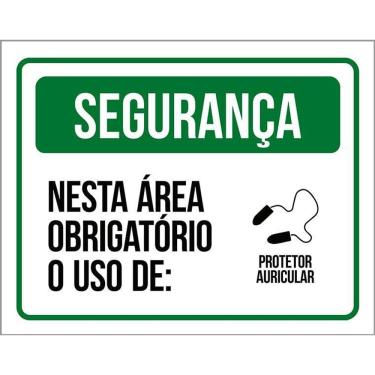 Imagem de Placa De Segurança - Obrigatório Protetor Auricular 36X46