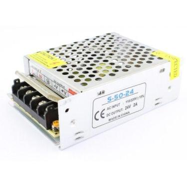 Imagem de Fonte de Alimentação Chaveada 48W 24V 2A S-50-24 NFe - Ideal para Câme