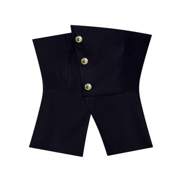 Imagem de Blusa Assimétrica Sem Mangas Com Botões E Zíper-Feminino