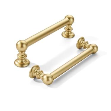 Imagem de khtumeware Pacote com 2 peças de 102 mm (102 mm) com orifício central de armário de cozinha antigo para gavetas, penteadeira, alça de banheiro