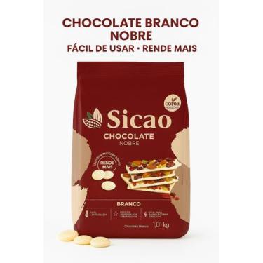 Imagem de CHOCOLATE SICAO GOLD GOTAS 1,01kg CHOCOLATE BRANCO NOBRE