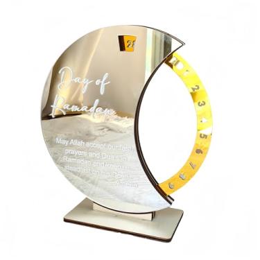Imagem de Decorações 2025 para casa, calendário de contagem regressiva, presentes de mesa de acrílico do Ramadã, decoração de mesa do Ramadã (calendário de contagem regressiva-D)