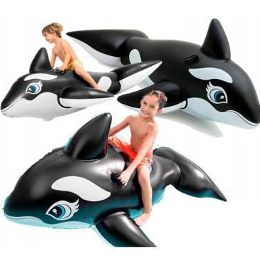 Imagem de Bóia Inflável Baleia Orca SUPLAYER Infantil Adulto Piscina 193x119cm