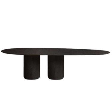 Imagem de Mesa De Jantar Oásis Orgânica Cilíndrica ébano 160x90 Cm