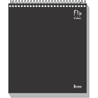 Imagem de Caderno Flip Preto Capa Dura 10 matérias 160 Folhas