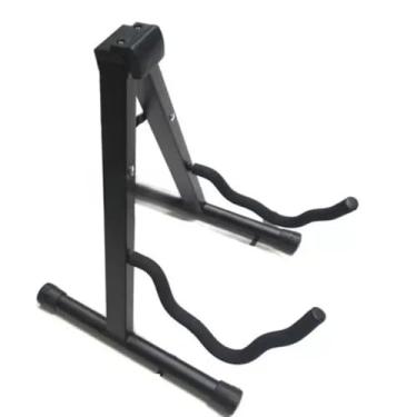 Imagem de Suporte para Violao no Chão com Base Triangular Estável, Suporte Dobrável para Guitarra e Viola - Portátil e Seguro