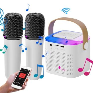 Imagem de Shakven Máquina de karaokê pequena, máquina de karaokê portátil | Alto-falante sem fio com microfone - Alto-falante subwoofer, máquina de canto familiar para férias em casa KTV ao ar livre