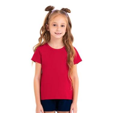 Imagem de Blusa Básica Infantil Cotton Leve Rovi Kids Vermelho - Rovitex Kids Bá