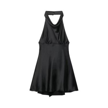 Imagem de Vestido De Noite Sem Mangas De Textura De Seda Slimming Para Mulheres 