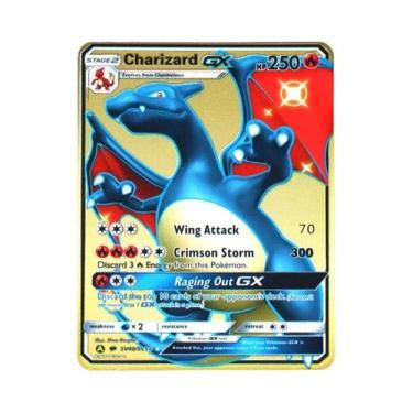 Imagem de Cartão De Jogo Pokémon Pikachu Charizard Poke Ball Metal Preto Inglês 